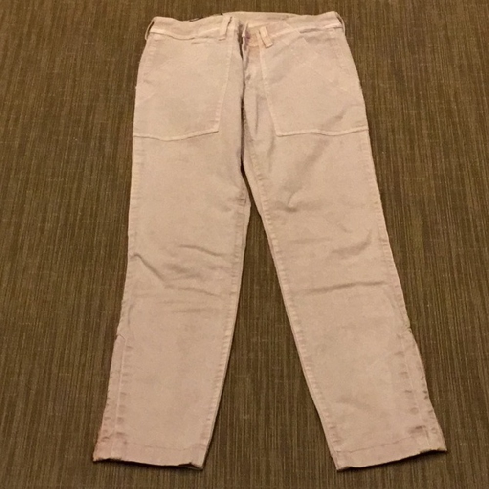 J Crew straight leg pants, utility-stye details